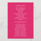 Watercolor Bloemen Fiesta Bruiloft Programmakaart (Achterkant)