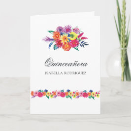 Watercolor Bloemen Fiesta Quinceañera Foto