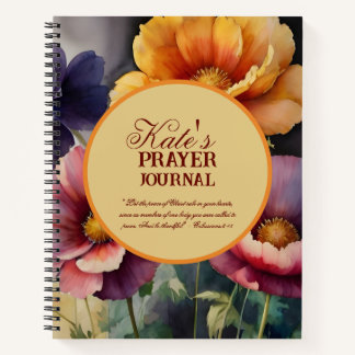 Watercolor Bloemen Gebedsjournaal Notitieboek