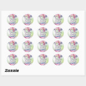Watercolor Bloemen Gelukkige Pasen Stickers (Vel)