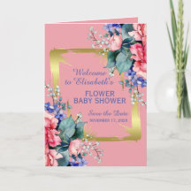 Watercolor Bloemen - Gouden Frame 10 + jouw tekst