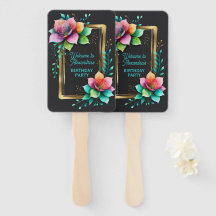 Watercolor Bloemen - Gouden Lijst 34 + jouw tekst