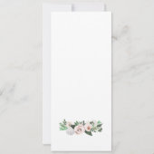 Watercolor Bloemen Groene Tafelsetting Bedankt Kaart (Achterkant)