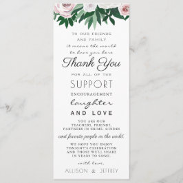 Watercolor Bloemen Groene Tafelsetting Bedankt Kaart