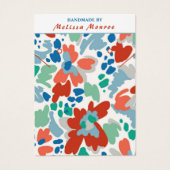 Watercolor Bloemen Hanger Oorbel Sieraden  Visitekaartje (Voorkant)