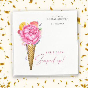 Watercolor BLOEMEN IJSLIJST - bruidsdouche Servet