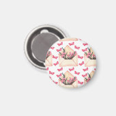 Watercolor bloemen in enveloppen: naadloos patroon magneet (Voorkant / Achterkant)