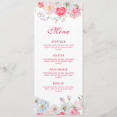 Watercolor Bloemen Klassiek Menu (Voorkant)