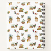 Watercolor Bloemen Kraampje Boerenmarkt Recept Notitieboek (Achterkant)