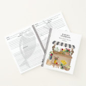 Watercolor Bloemen Kraampje Boerenmarkt Recept Notitieboek (Binnen)