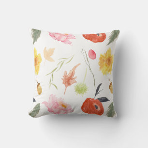 Watercolor Bloemen Kussen