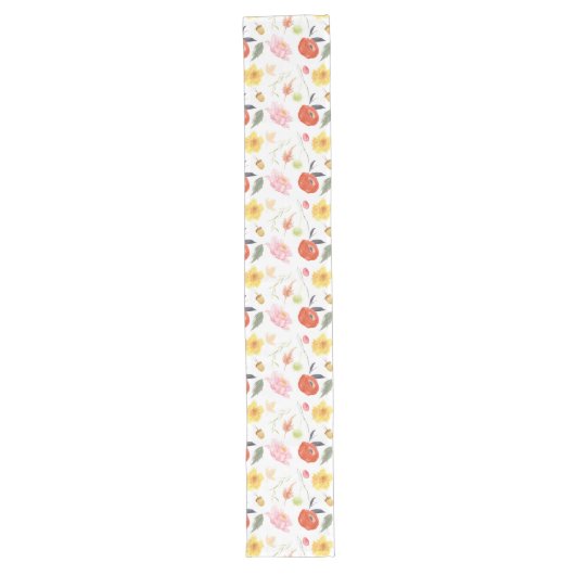 Watercolor Bloemen Lange Tafelloper (Voorkant)