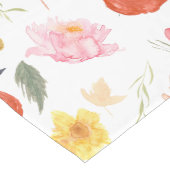 Watercolor Bloemen Lange Tafelloper (Hoek)