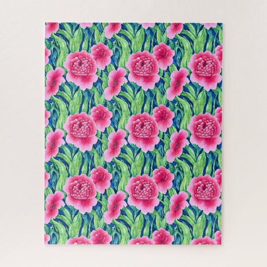 Watercolor Bloemen Legpuzzel (Verticaal)