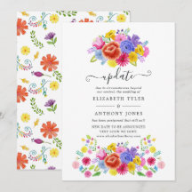 Watercolor Bloemen Mexicaans Fiesta Huwelijksupdat