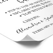 Watercolor Bloemen Mimosa Bar Bruidsdouche Bord Poster (Hoek)