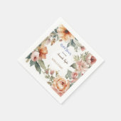 Watercolor Bloemen Minimaal Bruidsdiner Servet (Hoek)