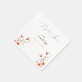 Watercolor Bloemen Minimaal Bruidsdiner  Servet (Hoek)