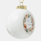 Watercolor Bloemen Minimaal Bruiloftsfeest Keramische Bal Ornament (Links)