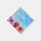 Watercolor Bloemen Modern Bloem Bruiloft Borrel Servetten (Hoek)