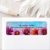 Watercolor Bloemen Modern Bloem Bruiloft Etiket (Insitu)