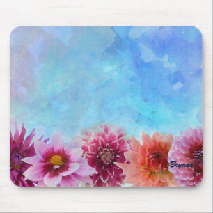 Watercolor Bloemen Modern Bloemmotief Elegant Muismat