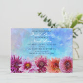 Watercolor Bloemen Moderne Bloem Bruiloft Feest Kaart (Staand voorkant)