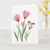 Watercolor Bloemen Moeder Kaart (Gele Bloem)