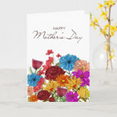 Watercolor Bloemen Moederdag Groet Kaart (Gele Bloem)