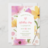 Watercolor Bloemen Moederdag Viering Kaart (Voorkant)