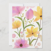 Watercolor Bloemen Moederdag Viering Kaart (Achterkant)
