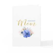 Watercolor Bloemen Moederdagkaart