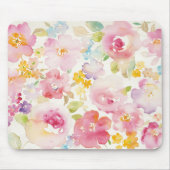 Watercolor Bloemen Muismat (Voorkant)