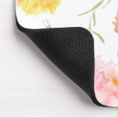 Watercolor Bloemen Muismat (Hoek)
