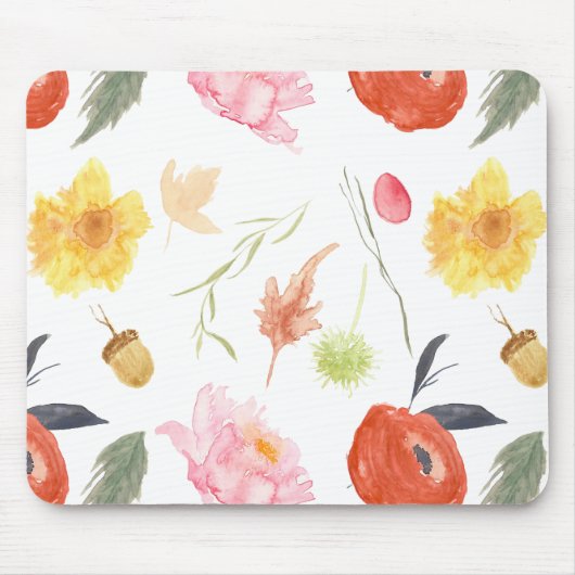Watercolor Bloemen Muismat (Voorkant)