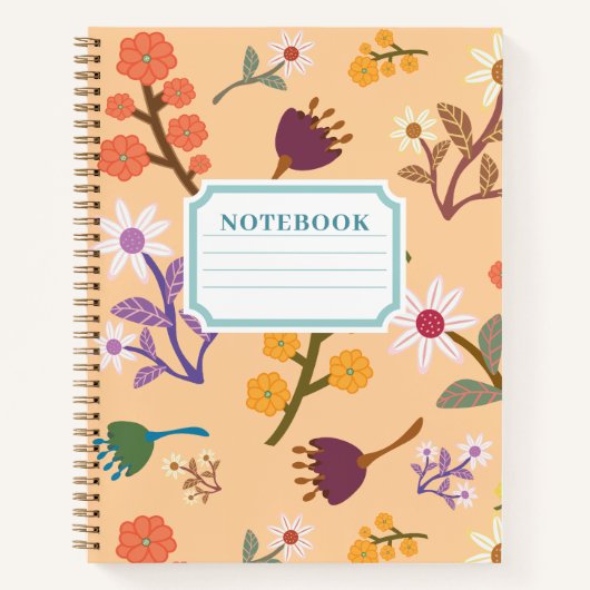 Watercolor Bloemen Notitieboek (Voorkant)