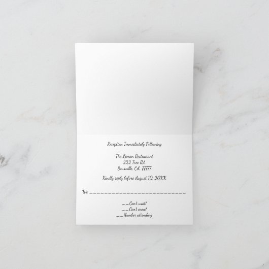 Watercolor Bloemen Ontvangst RSVP (Binnen)