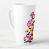 Watercolor Bloemen Ontwerp-34063 Latte Mok (Linkerhoek)