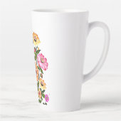 Watercolor Bloemen Ontwerp-34063 Latte Mok (Rechts)