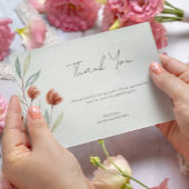 Watercolor Bloemen Pastelgroen Kaart