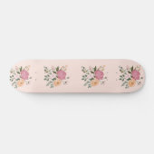 Watercolor bloemen persoonlijk skateboard (Horizontaal)