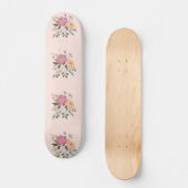 Watercolor bloemen persoonlijk skateboard (Voorkant)