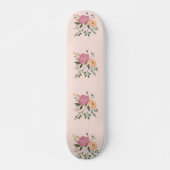 Watercolor bloemen persoonlijk skateboard (Voorkant)