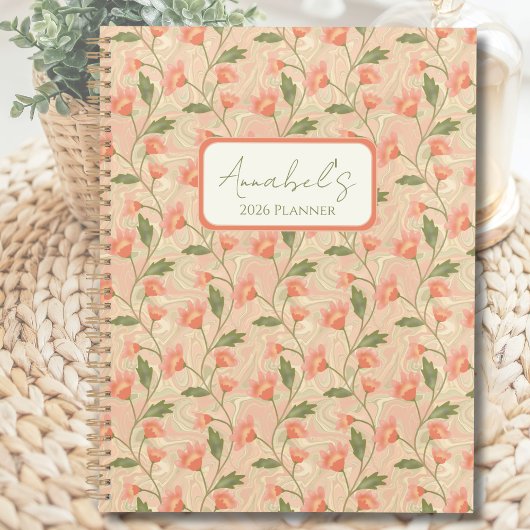 Watercolor Bloemen Persoonlijke Planner