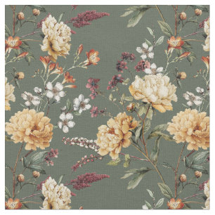 Watercolor Bloemen pioenroos Bloei tuin natuur Stof