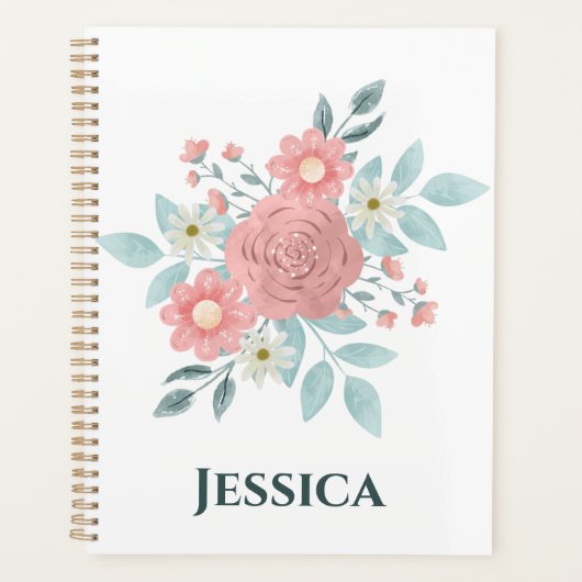 Watercolor Bloemen Planner (Voorkant)