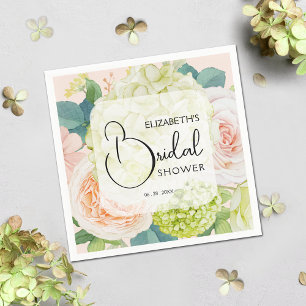 Watercolor Bloemen Roze Bruiloftsborrel Servet