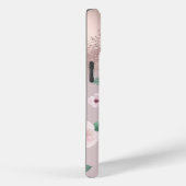 Watercolor Bloemen Roze Gouden Monogram Case-Mate iPhone Case (Achterkant / Rechts)