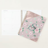 Watercolor Bloemen Roze Gouden Monogram Planner (Display)