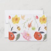 Watercolor Bloemen RSVP Kaartje (Achterkant)